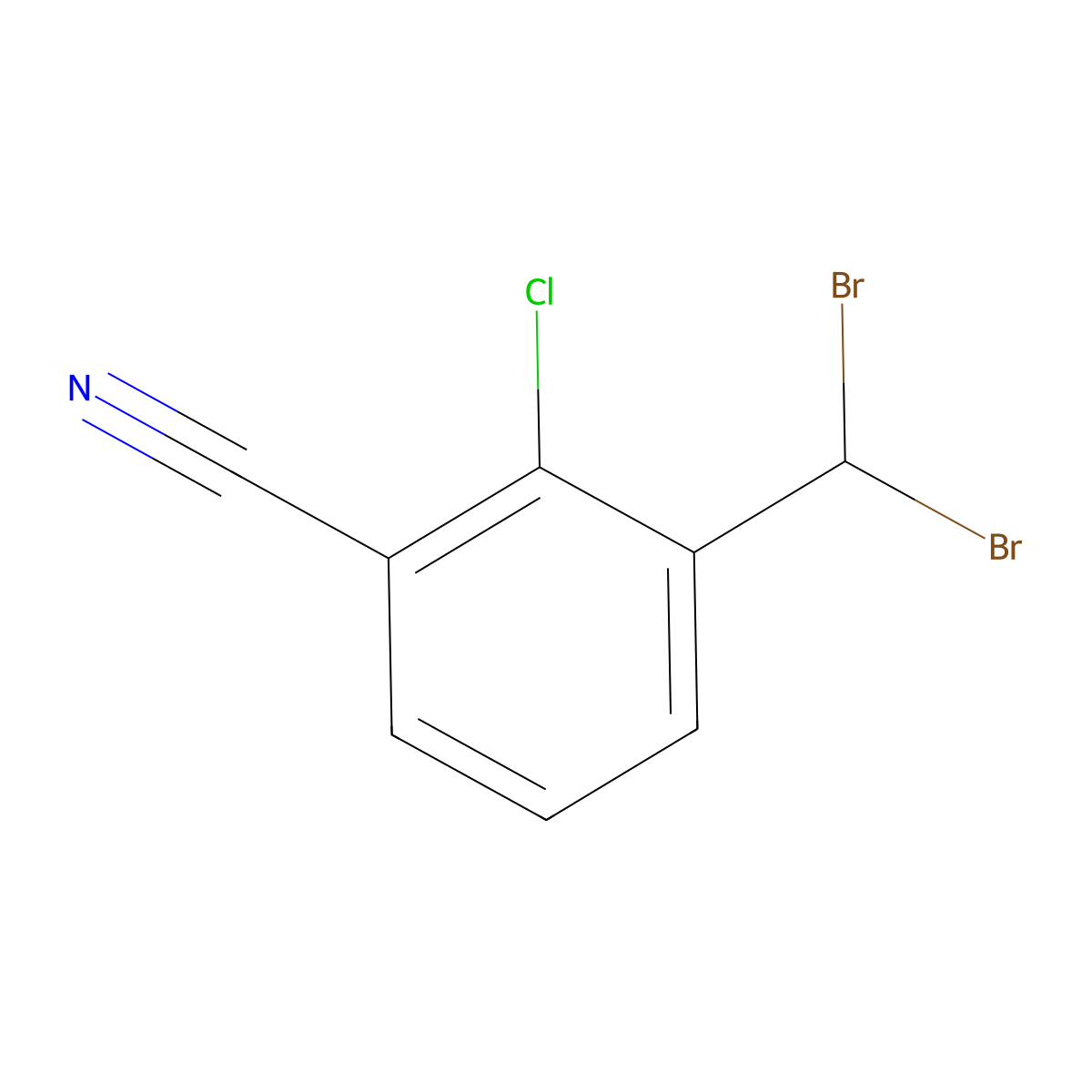 2-Chloro-3-(dibromomethyl)benzonitrile molecular structure, CAS 165187-23-5