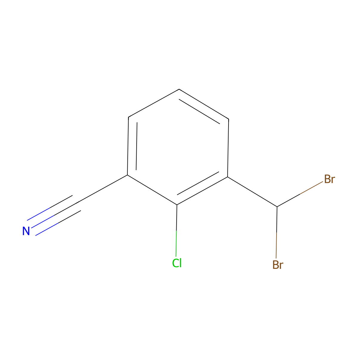 2-Chloro-3-(dibromomethyl)benzonitrile molecular structure, CAS 165187-23-5