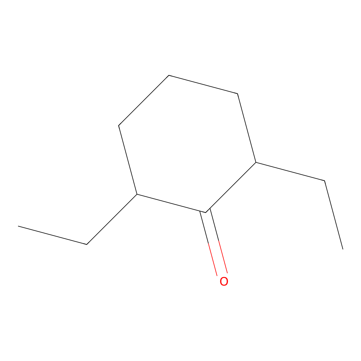 2,6-Diethylcyclohexanone molecular structure, CAS 16519-68-9