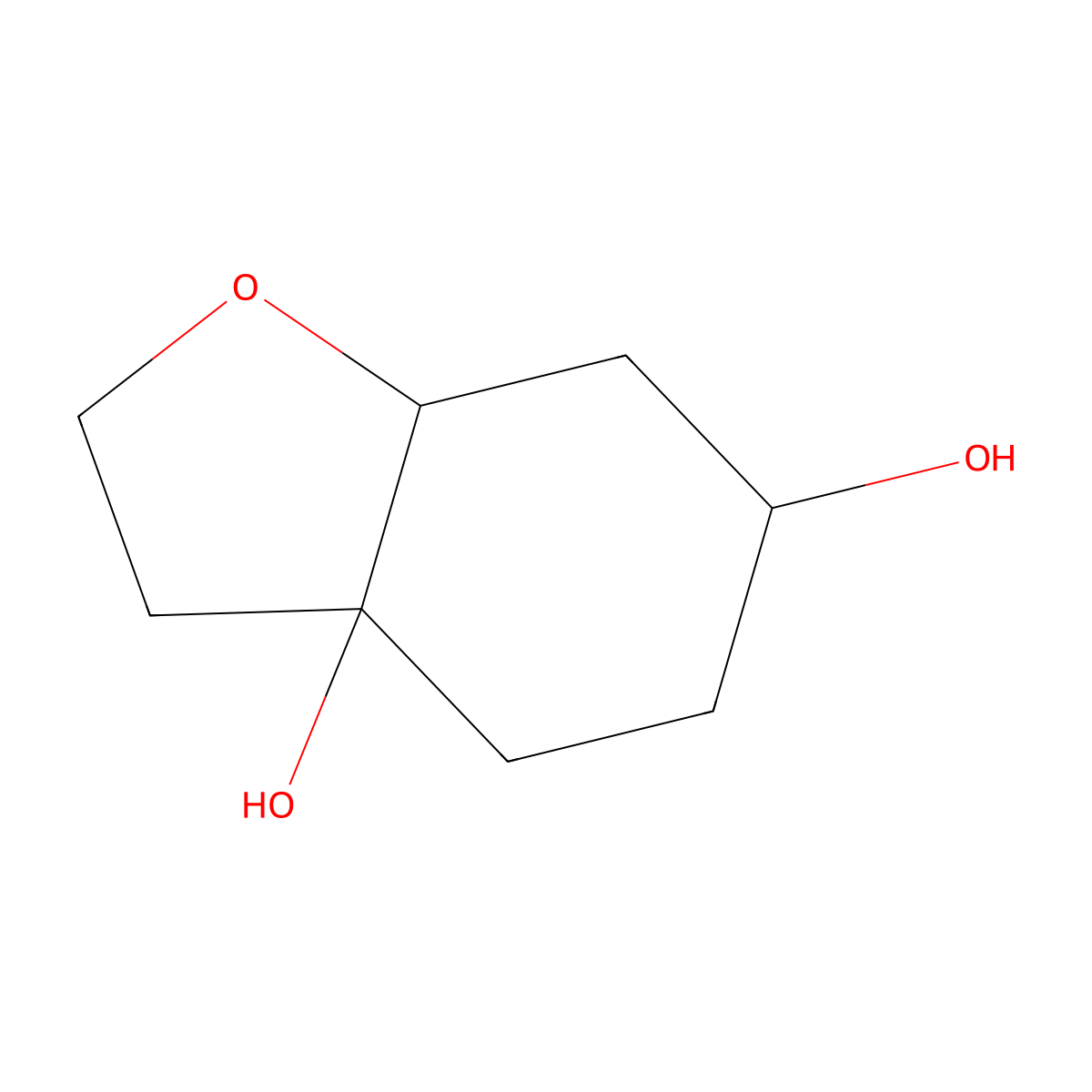 3,4,5,6,7,7a-hexahydro-2H-1-benzofuran-3a,6-diol molecular structure, CAS 165197-71-7
