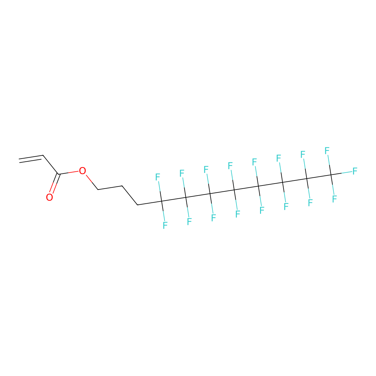 4,4,5,5,6,6,7,7,8,8,9,9,10,10,11,11,11-heptadecafluoroundecyl Prop-2-enoate molecular structure, CAS 1652-60-4