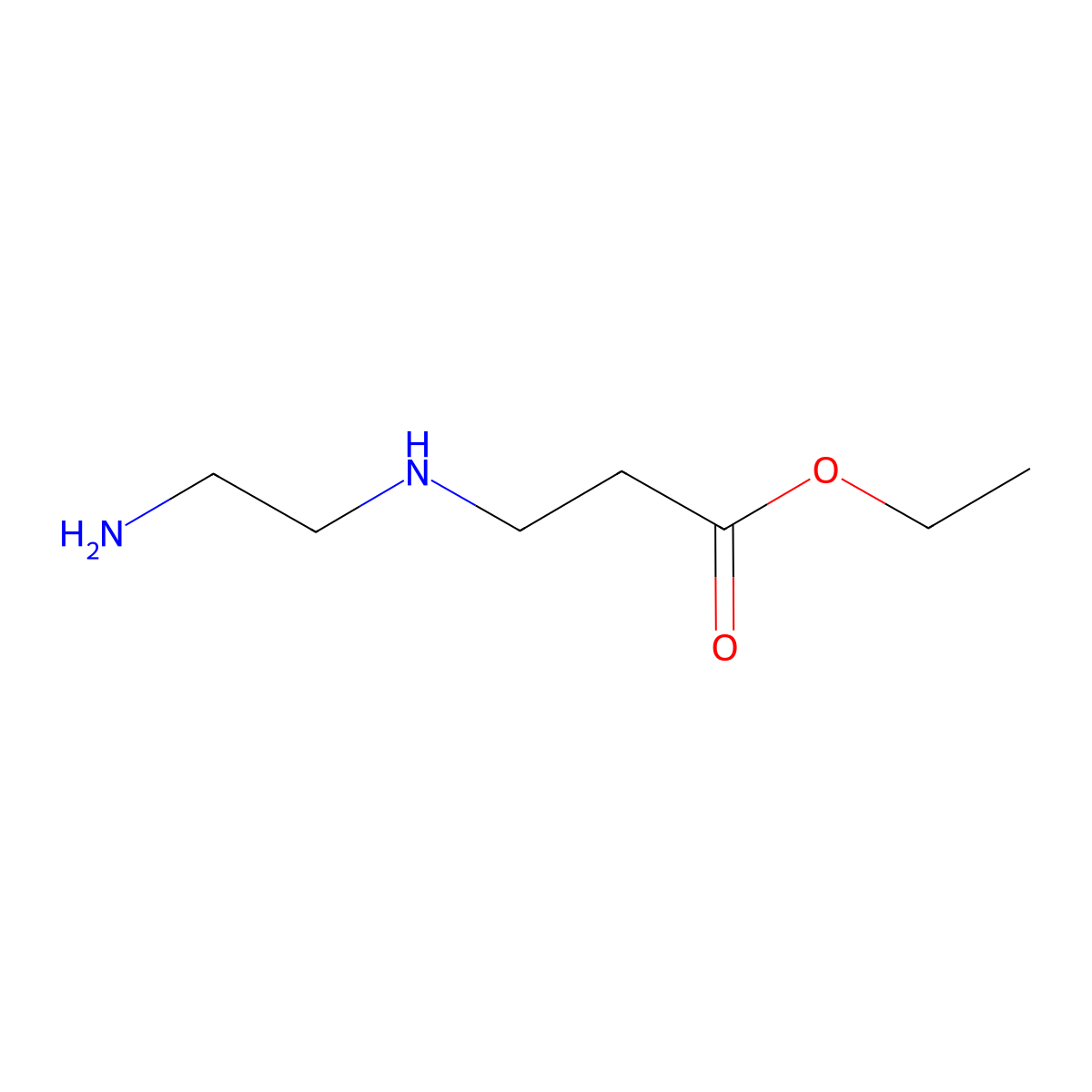 Ethyl 3-[(2-aminoethyl)amino]propanoate molecular structure, CAS 16522-30-8