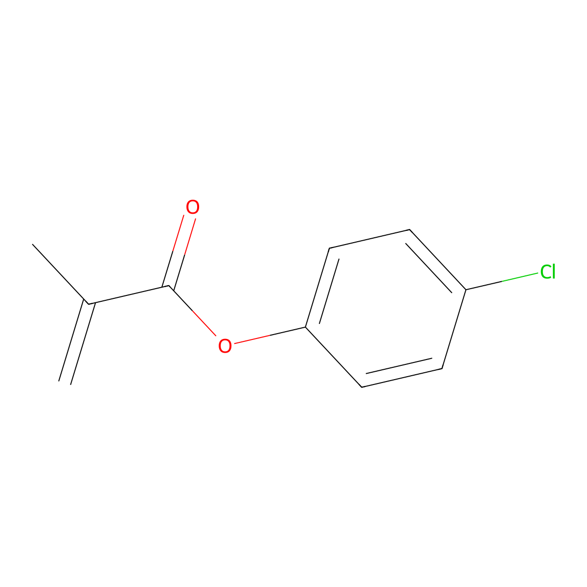 4-Chlorophenyl 2-methylprop-2-enoate molecular structure, CAS 16522-37-5