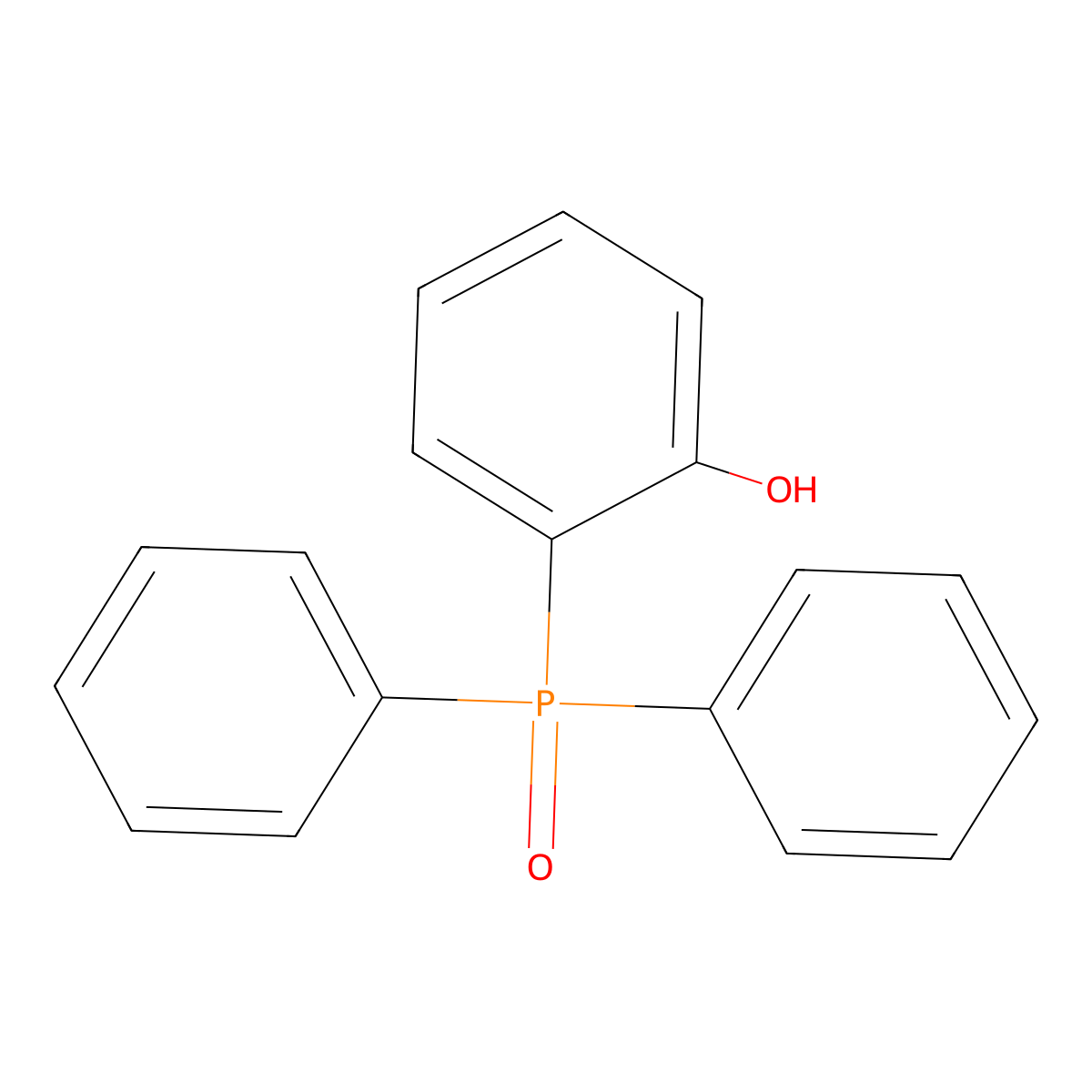 (2-Hydroxyphenyl)diphenylphosphine oxide molecular structure, CAS 16522-52-4
