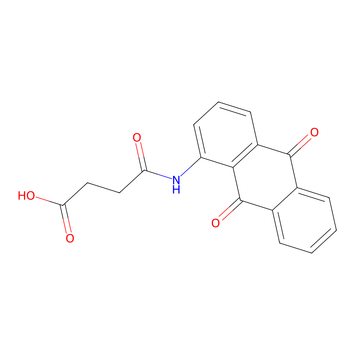 4-[(9,10-Dioxoanthracen-1-yl)amino]-4-oxobutanoic acid molecular structure, CAS 16522-97-7