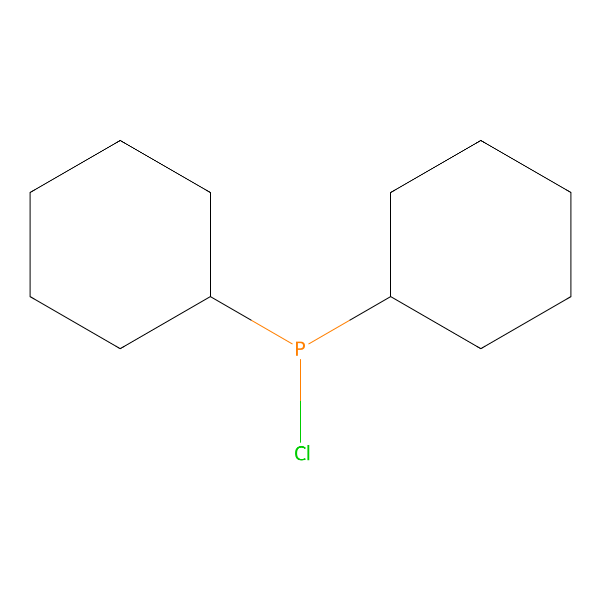 Chlorodicyclohexylphosphine molecular structure, CAS 16523-54-9