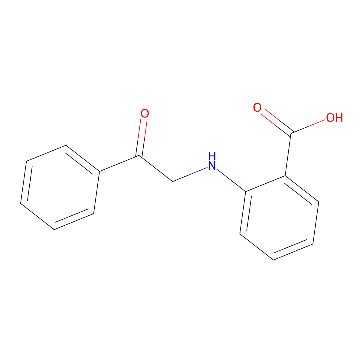 2-[(2-Oxo-2-phenylethyl)amino]benzoic acid molecular structure, CAS 16524-11-1