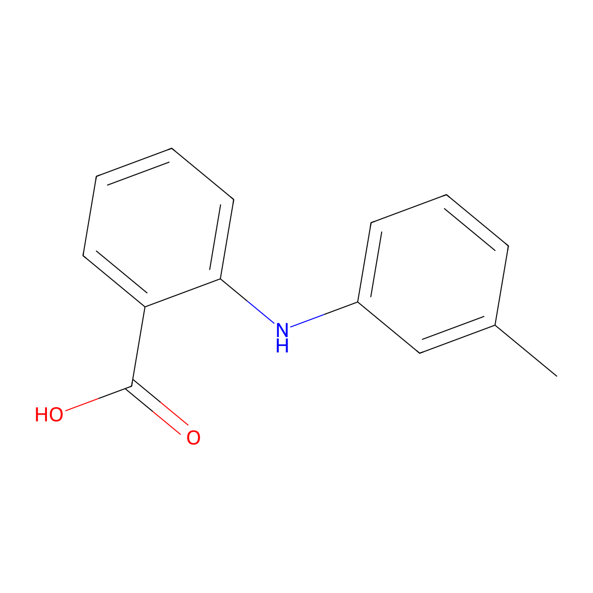 N-(3-Methylphenyl)anthranilic acid molecular structure, CAS 16524-22-4