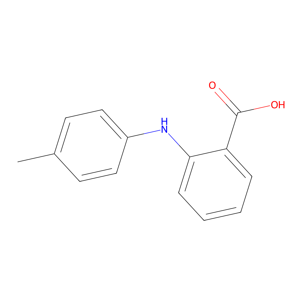 N-(4-Methylphenyl)anthranilic acid molecular structure, CAS 16524-23-5