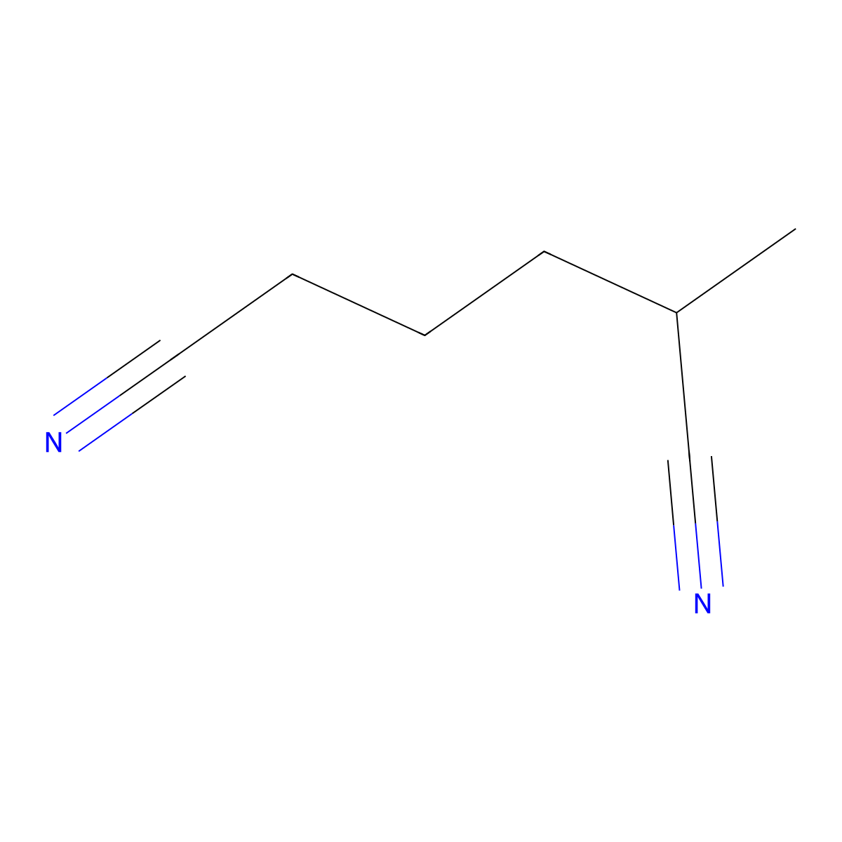 2-Methyladiponitrile molecular structure, CAS 16525-39-6