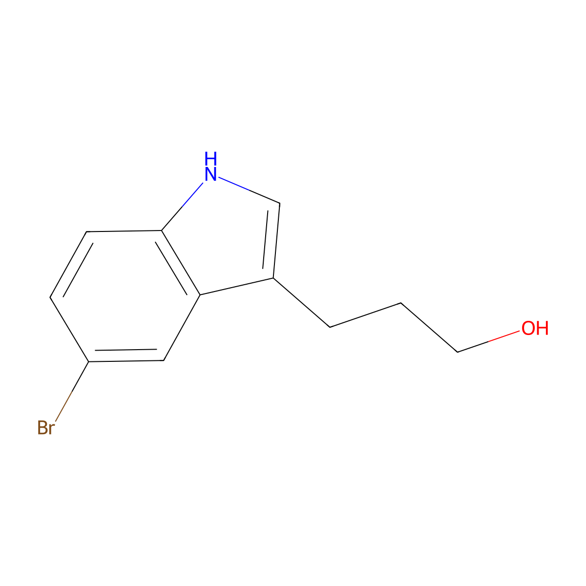 3-(5-bromo-1H-indol-3-yl)propan-1-ol molecular structure, CAS 165250-34-0
