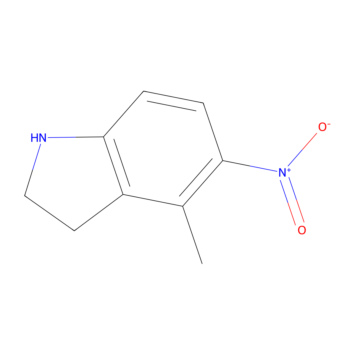 4-Methyl-5-nitroindoline molecular structure, CAS 165250-68-0