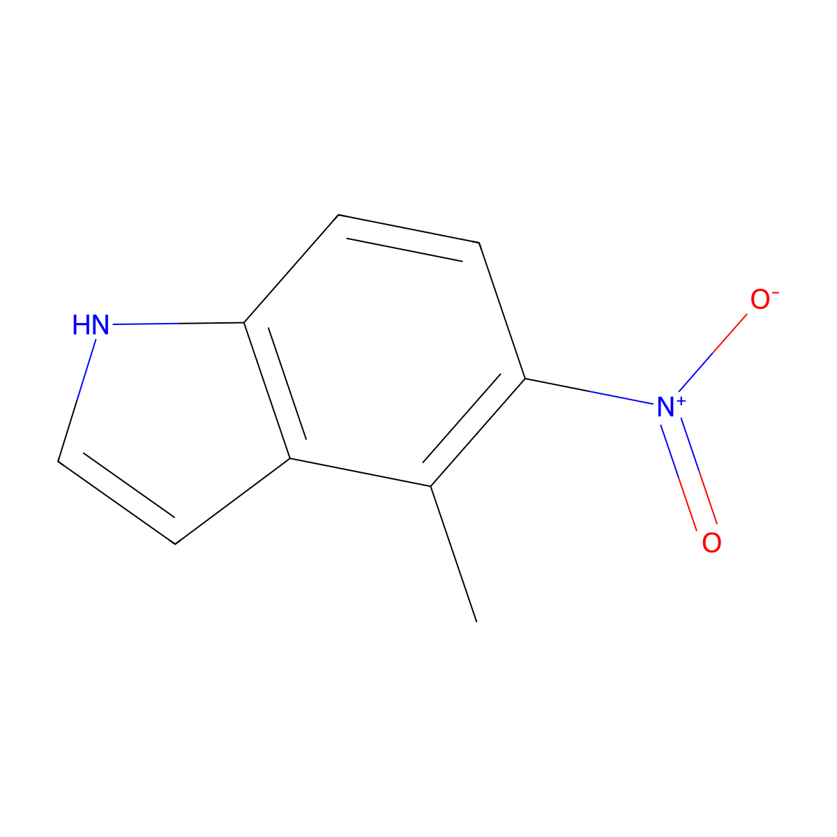 4-methyl-5-nitro-1H-indole molecular structure, CAS 165250-69-1