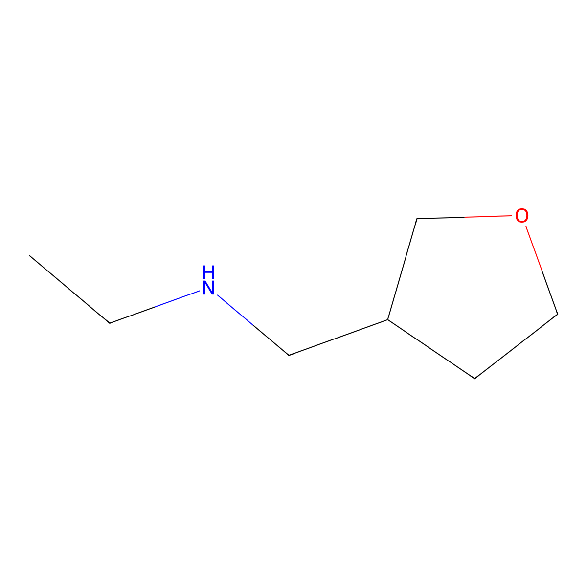 N-Ethyltetrahydro-3-furanmethanamine molecular structure, CAS 165253-30-5