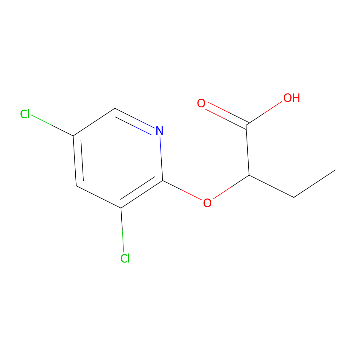 (R)-2-((3,5-Dichloropyridin-2-YL)oxy)butanoic acid molecular structure, CAS 1652549-44-4