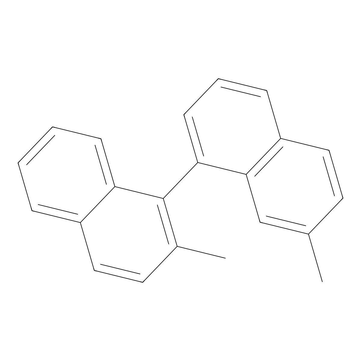 1,1'-Binaphthalene, 2,7'-dimethyl- molecular structure, CAS 165256-40-6