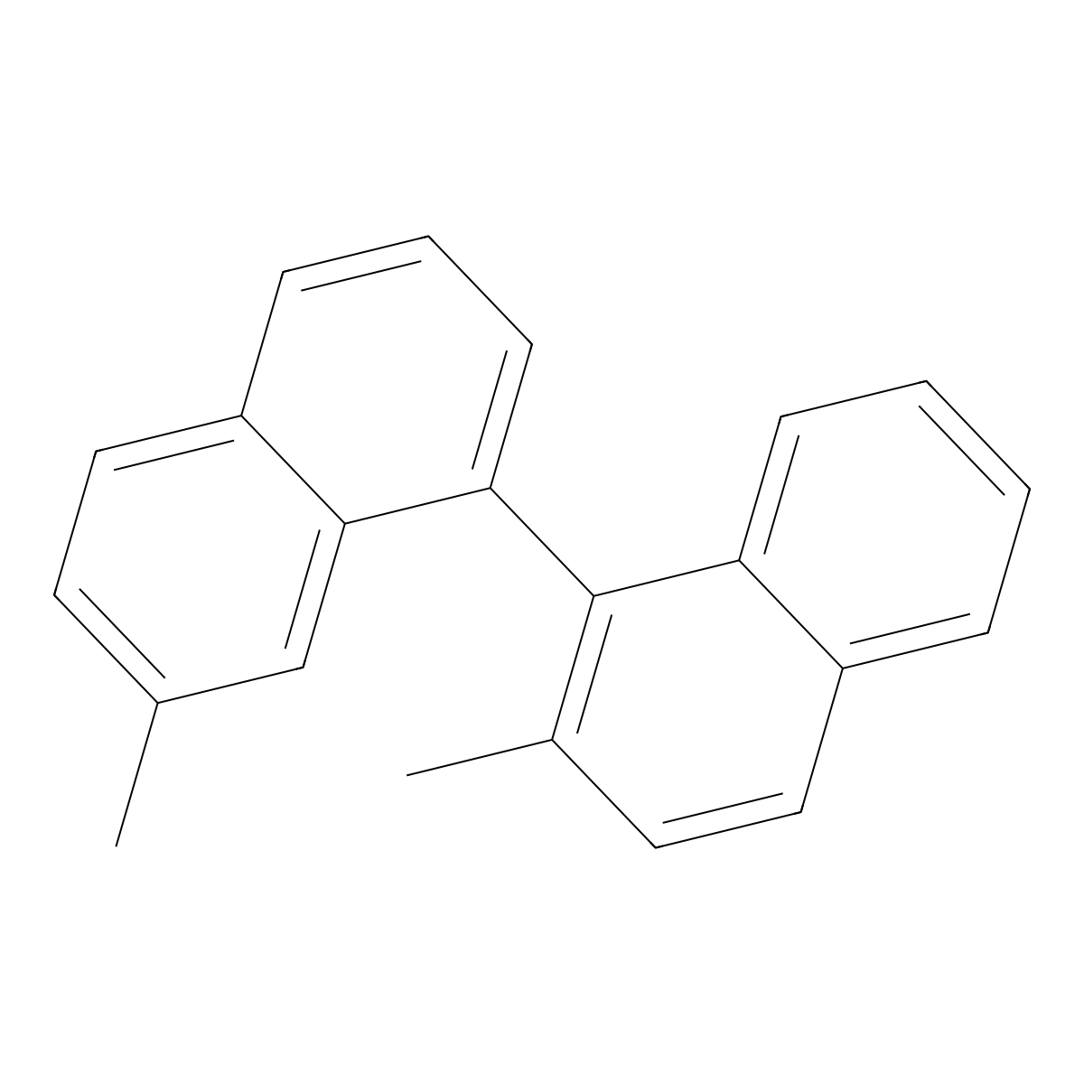 1,1'-Binaphthalene, 2,7'-dimethyl- molecular structure, CAS 165256-40-6