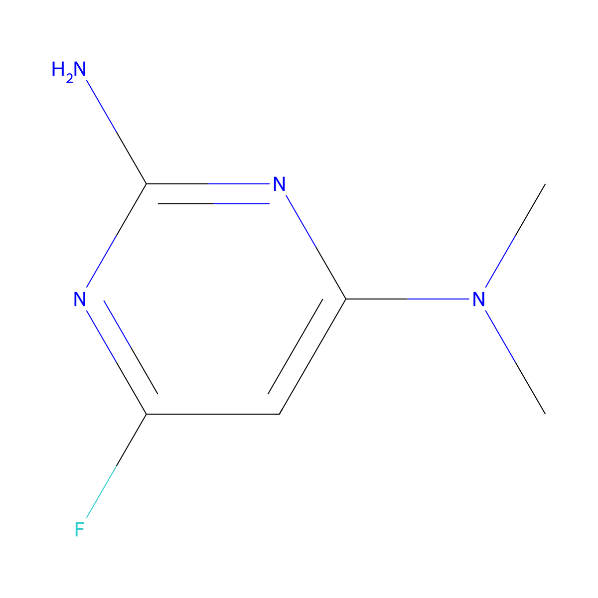 6-Fluoro-N4,N4-dimethyl-2,4-pyrimidinediamine molecular structure, CAS 165258-70-8