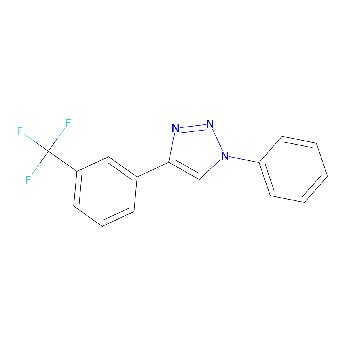 1-Phenyl-4-[3-(trifluoromethyl)phenyl]-1H-1,2,3-triazole molecular structure, CAS 1652586-08-7