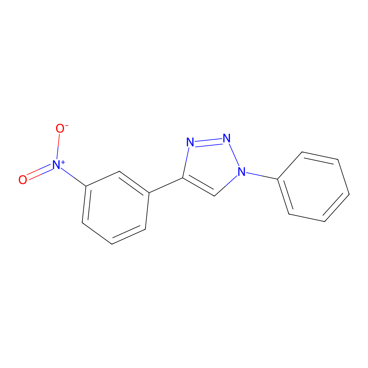 4-(3-Nitrophenyl)-1-phenyl-1H-1,2,3-triazole molecular structure, CAS 1652586-09-8