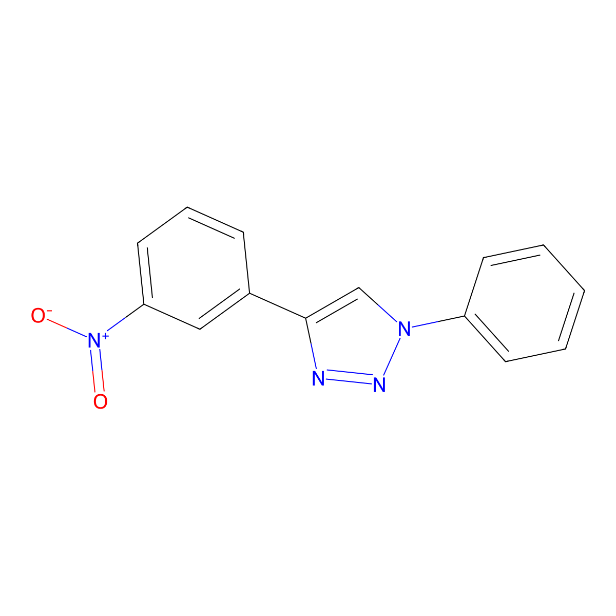 4-(3-Nitrophenyl)-1-phenyl-1H-1,2,3-triazole molecular structure, CAS 1652586-09-8