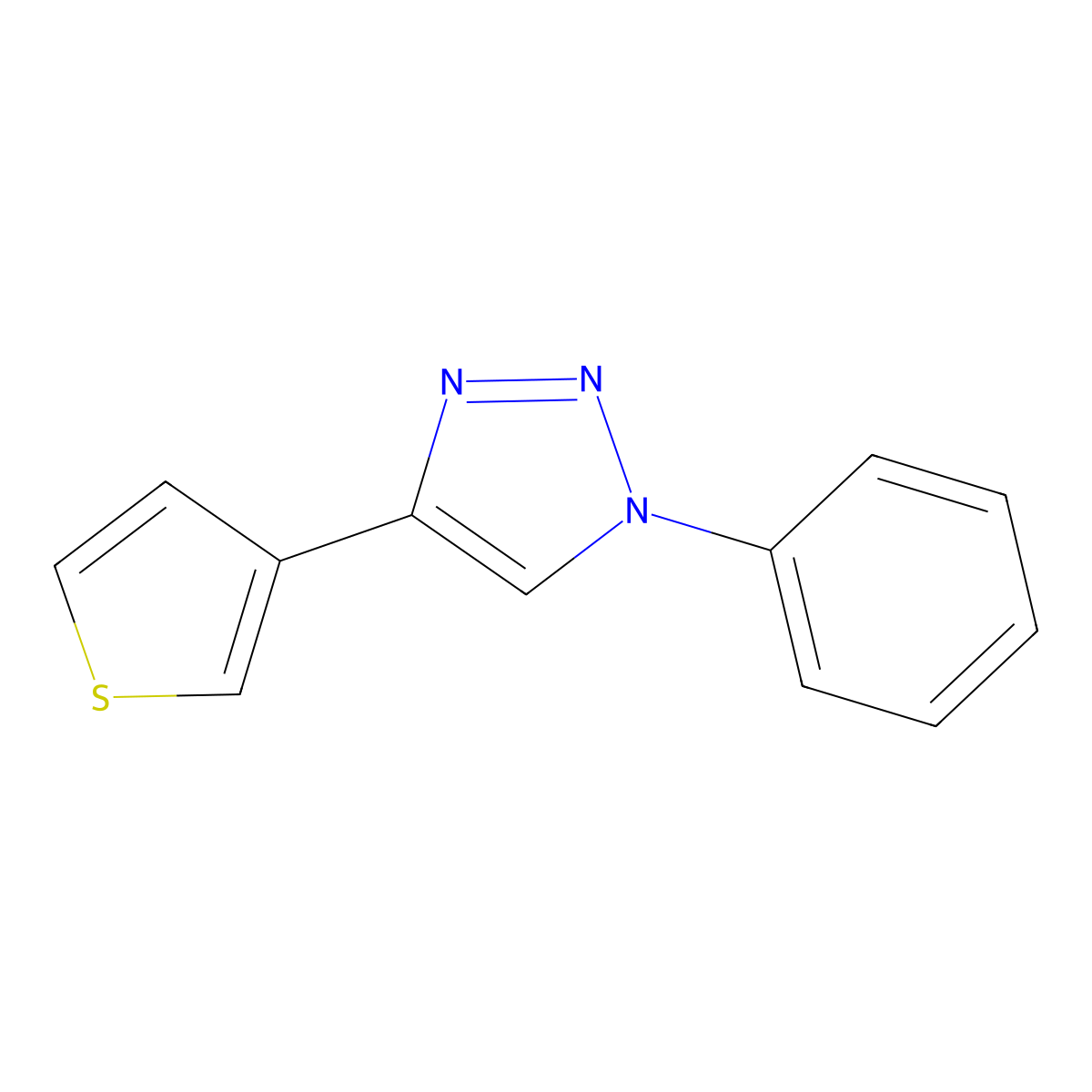 1-Phenyl-4-(thiophen-3-yl)-1h-1,2,3-triazole molecular structure, CAS 1652586-10-1