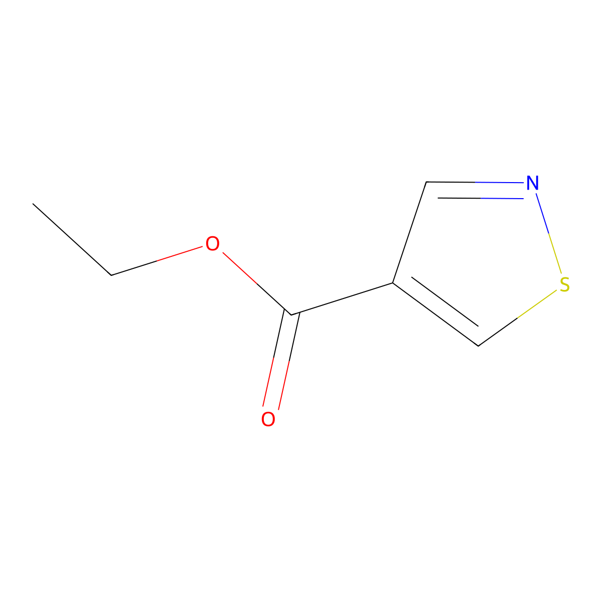 Ethyl 1,2-thiazole-4-carboxylate molecular structure, CAS 165275-43-4