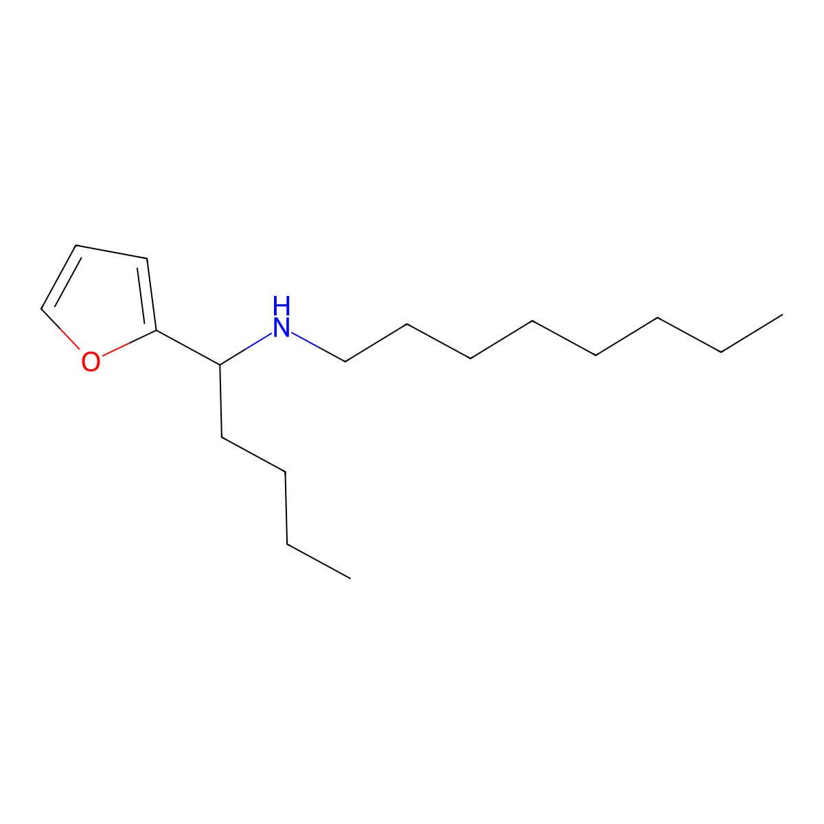 [1-(Furan-2-yl)pentyl](octyl)amine molecular structure, CAS 165277-44-1