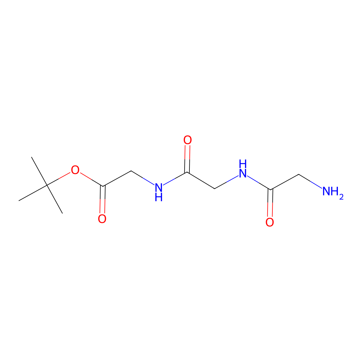 Tert-butyl 2-[2-(2-aminoacetamido)acetamido]acetate molecular structure, CAS 165282-99-5