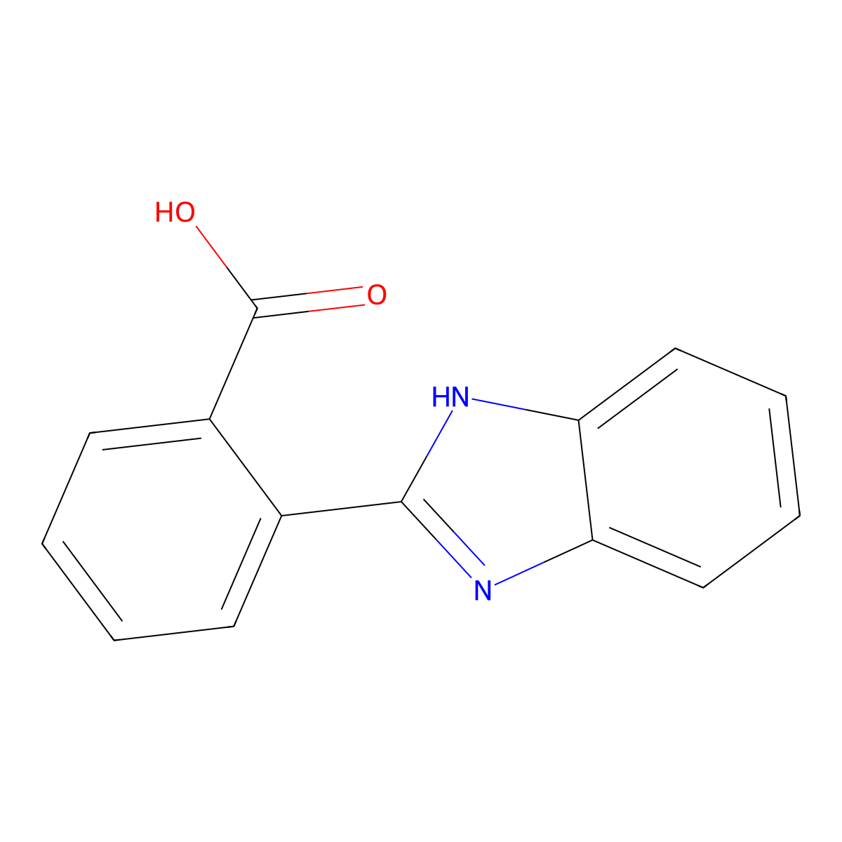 2-(1H-1,3-benzodiazol-2-yl)benzoic acid molecular structure, CAS 16529-06-9