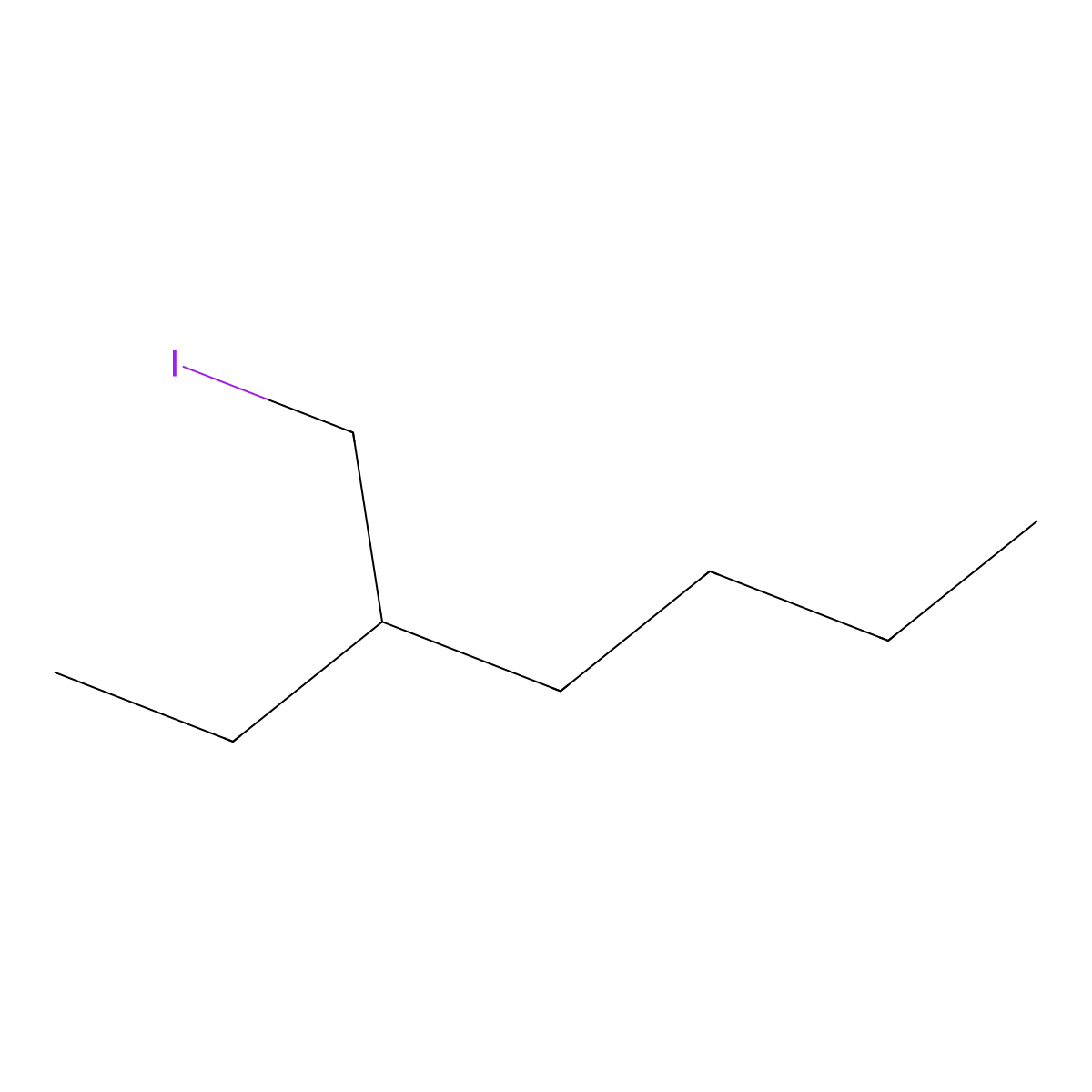 Heptane, 3-(iodomethyl)- molecular structure, CAS 1653-16-3