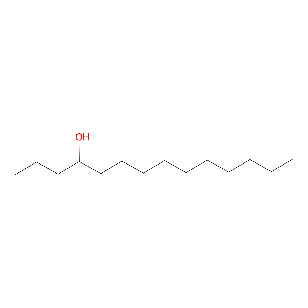 4-Tetradecanol molecular structure, CAS 1653-33-4