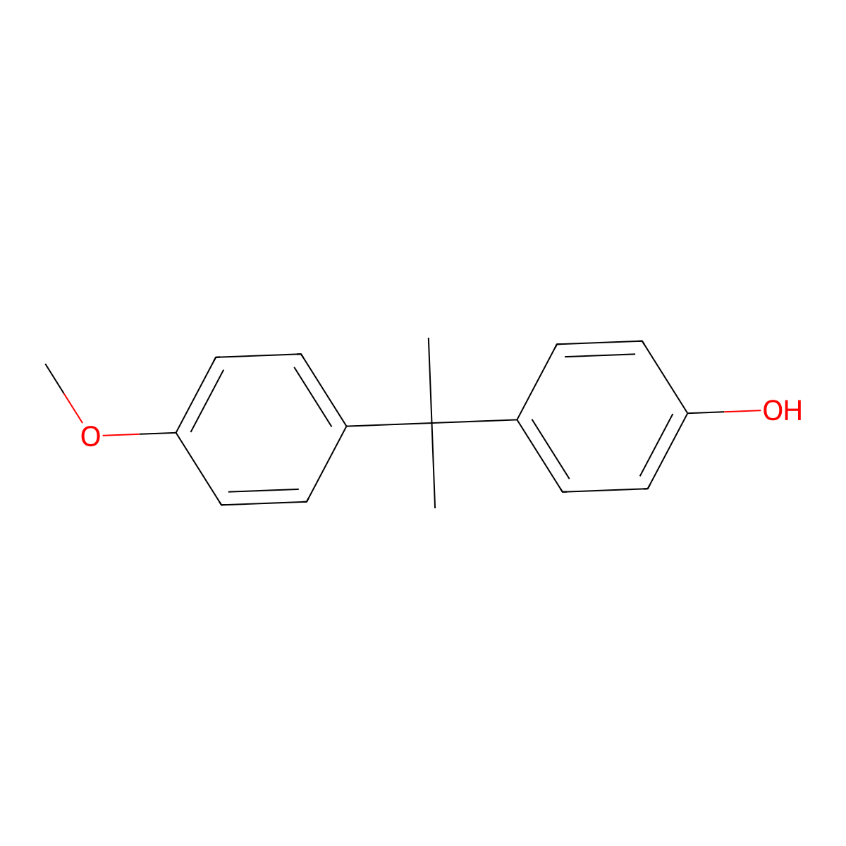 4-[1-(4-Methoxyphenyl)-1-methylethyl]phenol molecular structure, CAS 16530-58-8