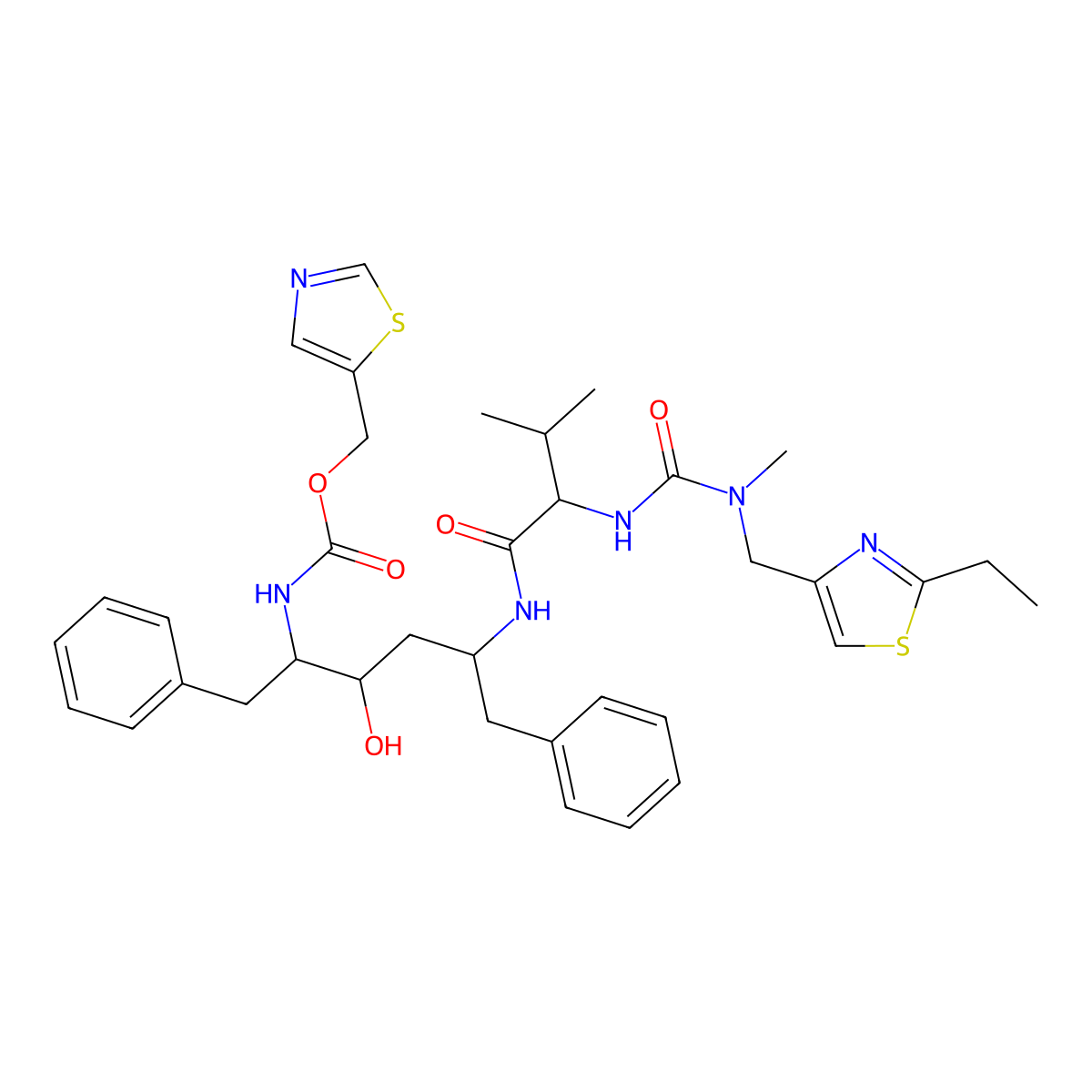 2-Desisopropyl-2-ethyl ritonavir molecular structure, CAS 165315-26-4