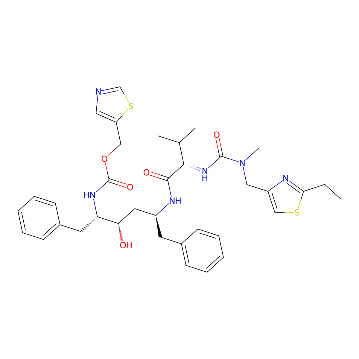 2-Desisopropyl-2-ethyl ritonavir molecular structure, CAS 165315-26-4