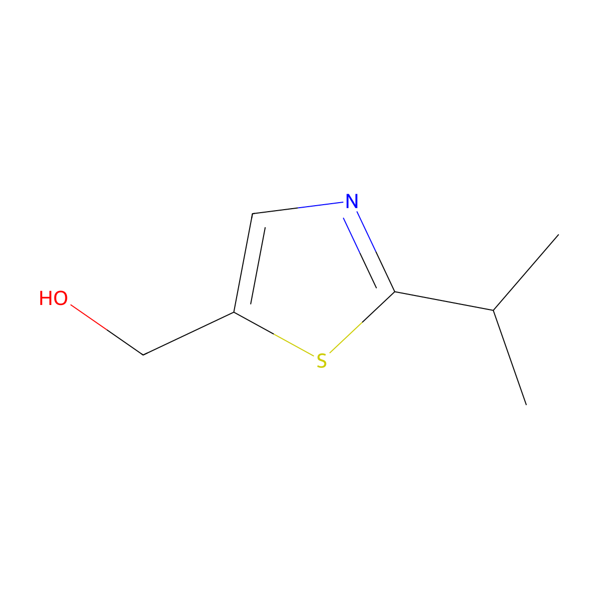 (2-Isopropylthiazol-5-yl)methanol molecular structure, CAS 165315-76-4