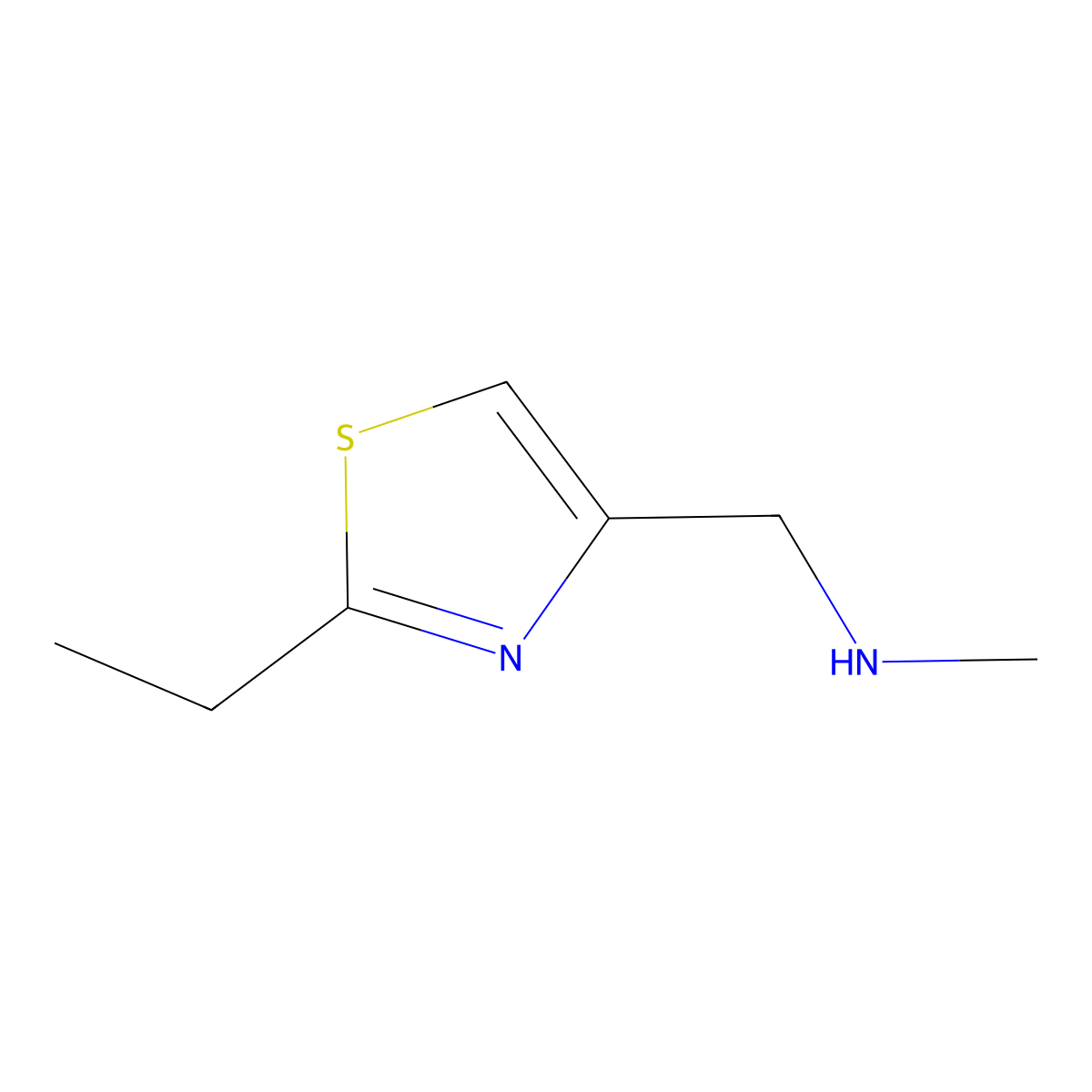 [(2-Ethyl-1,3-thiazol-4-yl)methyl](methyl)amine molecular structure, CAS 165316-07-4