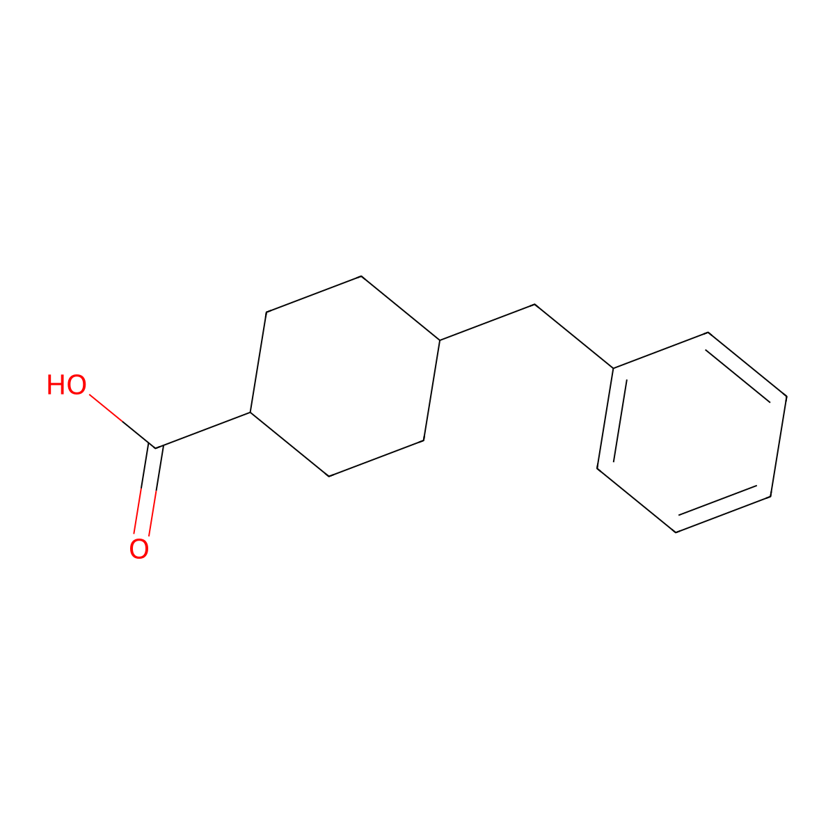 4-Benzylcyclohexane-1-carboxylic acid molecular structure, CAS 165317-81-7