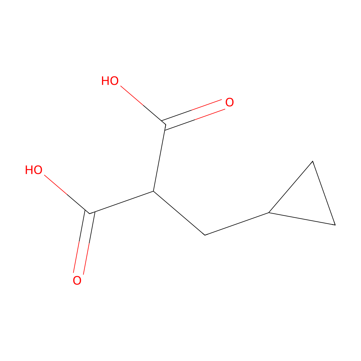 2-(Cyclopropylmethyl)propanedioic acid molecular structure, CAS 165319-63-1