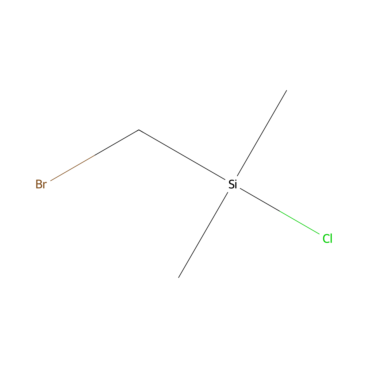 Silane, (bromomethyl)chlorodimethyl- molecular structure, CAS 16532-02-8