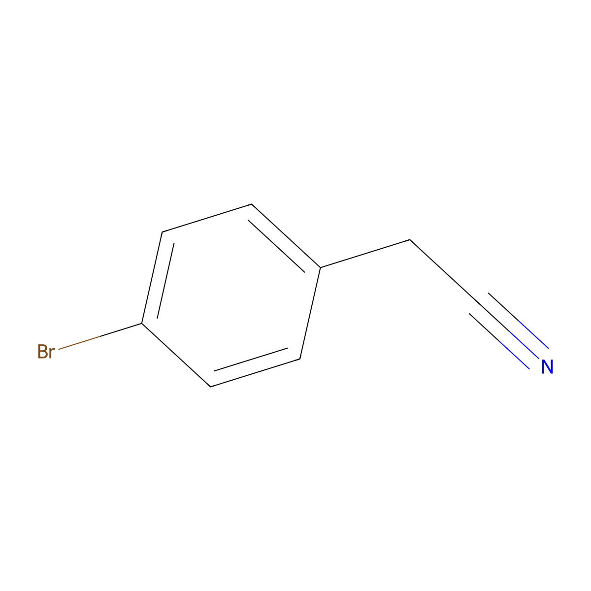Benzeneacetonitrile, 4-bromo- molecular structure, CAS 16532-79-9