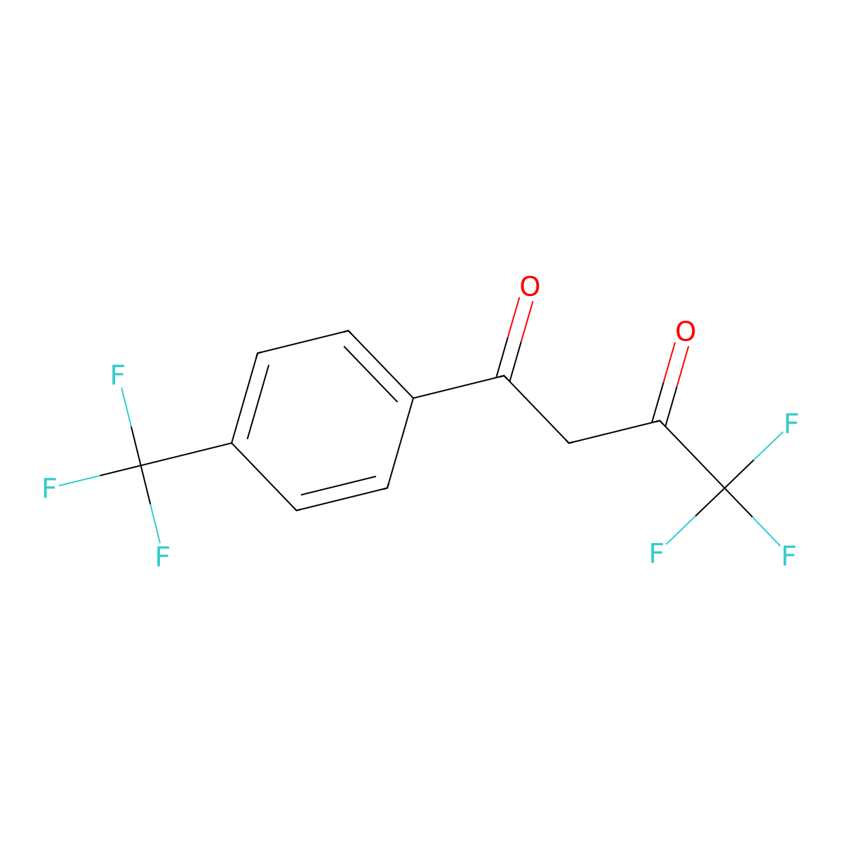 4,4,4-Trifluoro-1-(4-trifluoromethylphenyl)-1,3-butanedione molecular structure, CAS 165328-10-9