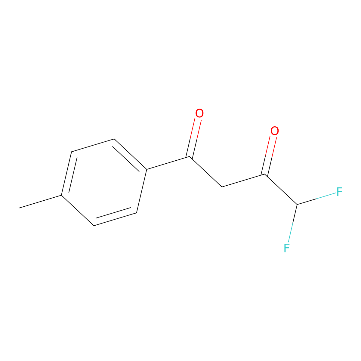 4,4-Difluoro-1-(4-methylphenyl)butane-1,3-dione molecular structure, CAS 165328-11-0