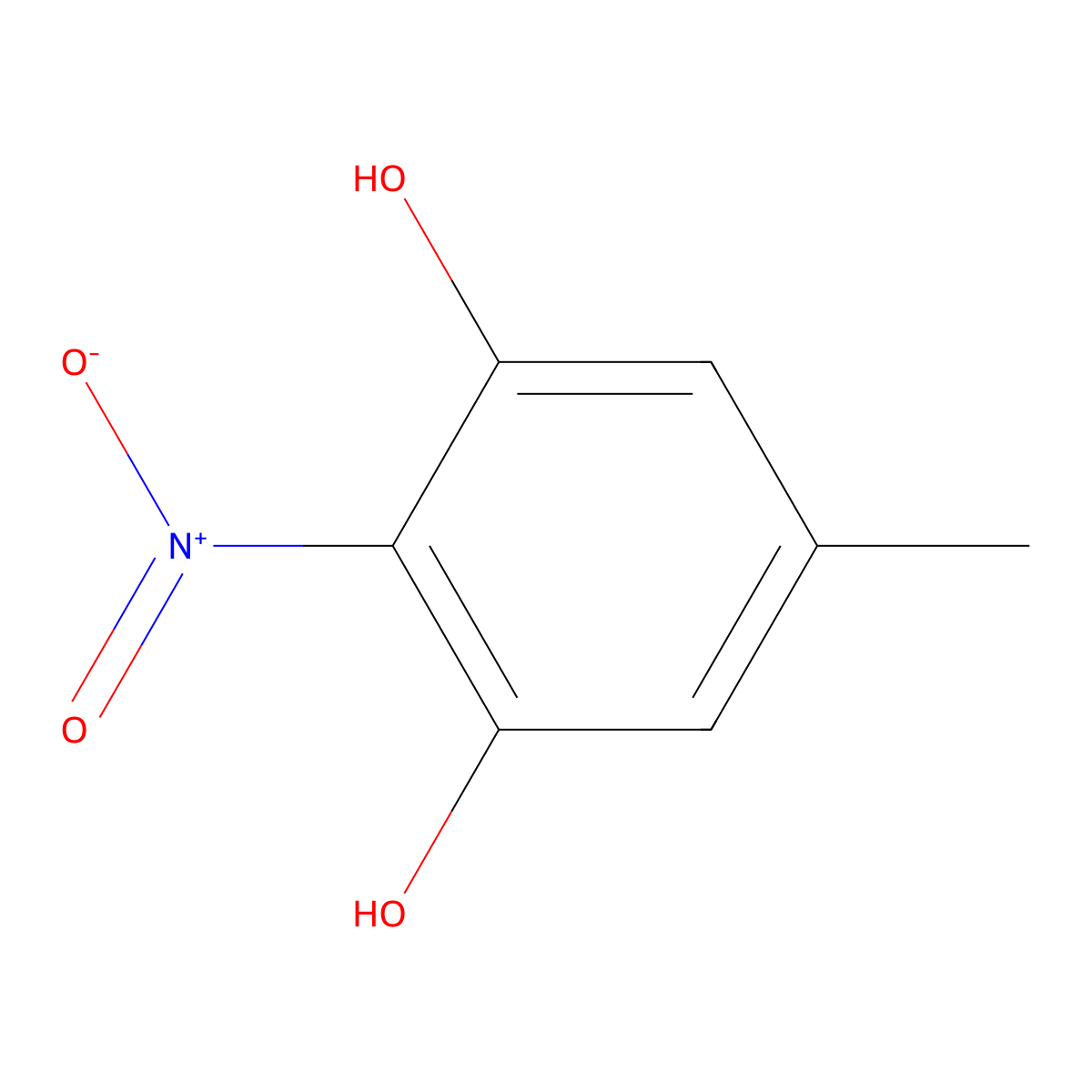 5-Methyl-2-nitrobenzene-1,3-diol molecular structure, CAS 16533-36-1