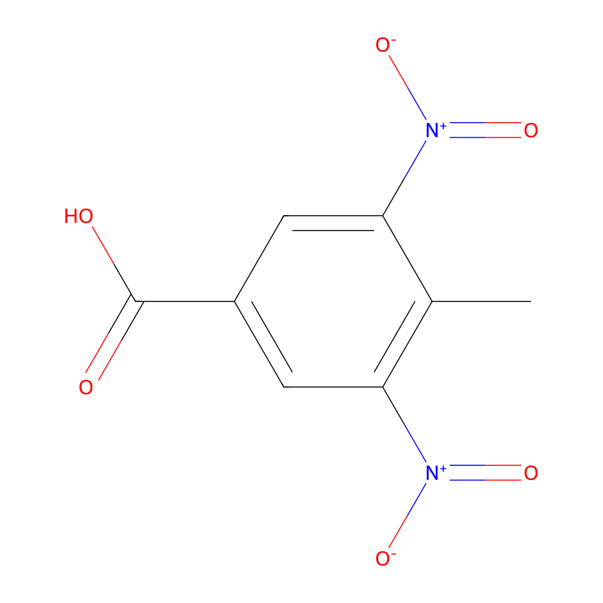 3,5-Dinitro-p-toluic acid molecular structure, CAS 16533-71-4