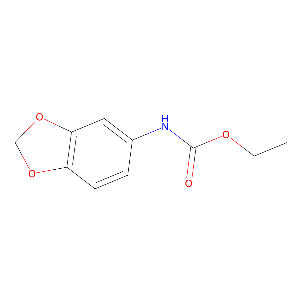 Ethyl (1,3-benzodioxolan-5-yl)carbamate molecular structure, CAS 165330-00-7