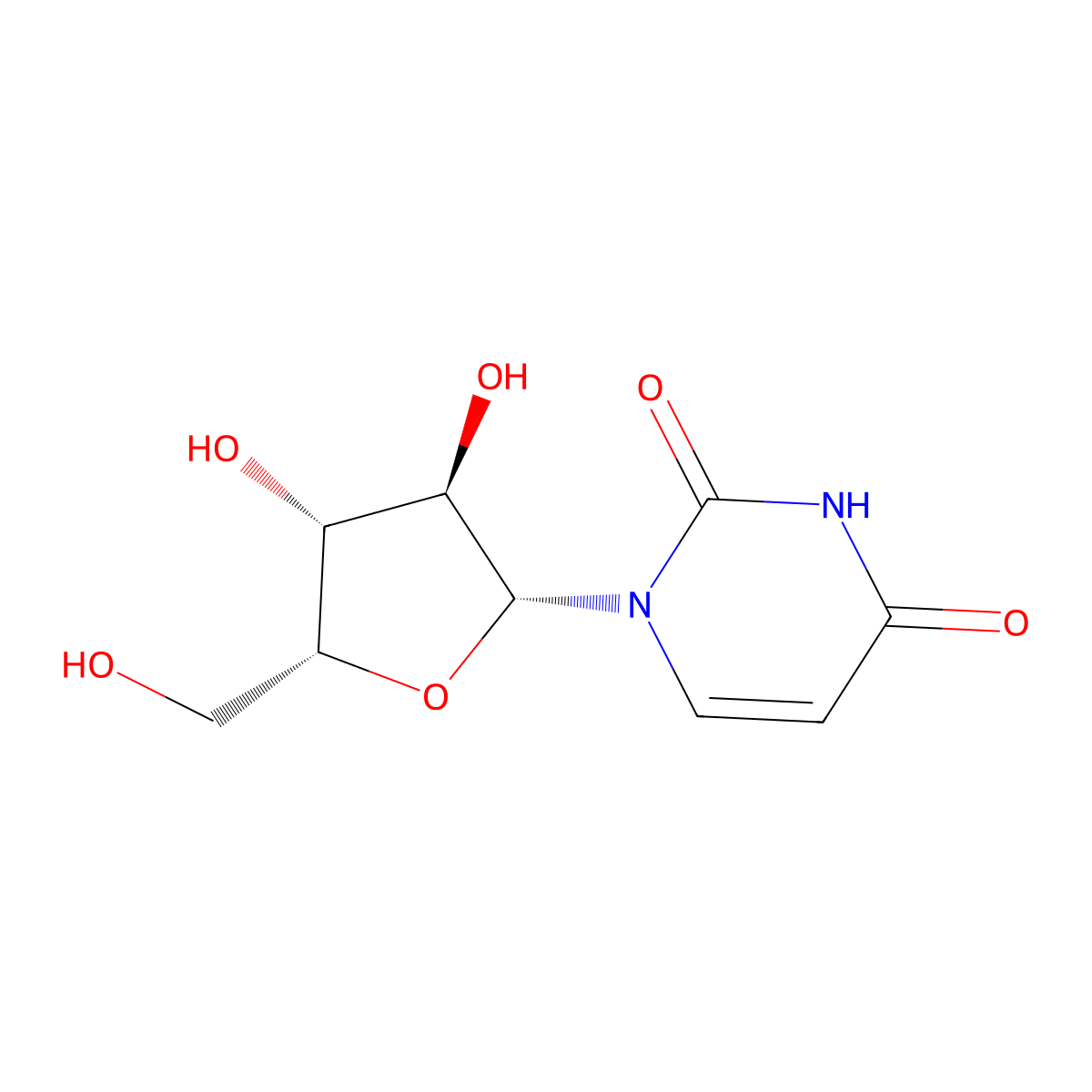 1-[(2r,3r,4r,5r)-3,4-Dihydroxy-5-(hydroxymethyl)oxolan-2-yl]pyrimidine-2,4-dione molecular structure, CAS 16535-78-7