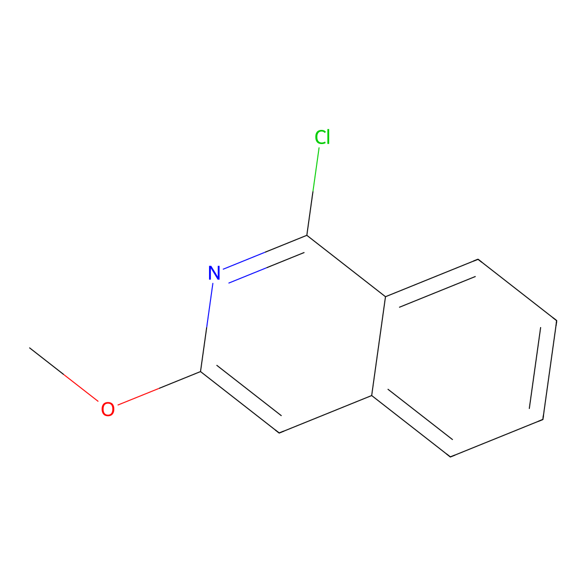 1-Chloro-3-methoxyisoquinoline molecular structure, CAS 16535-95-8