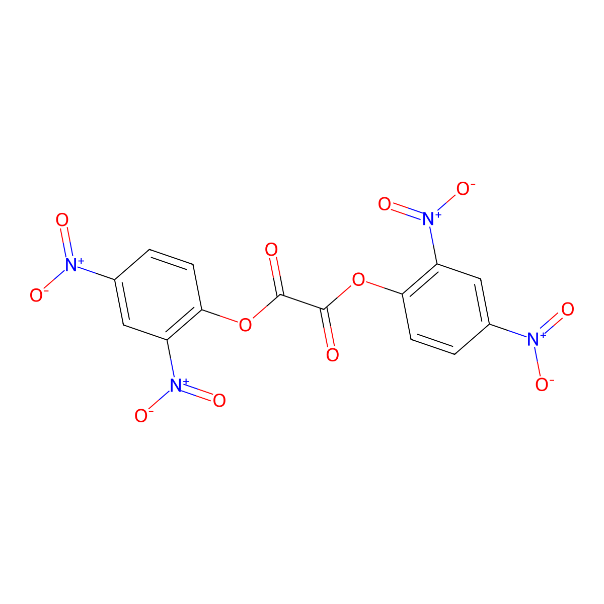 Bis(2,4-dinitrophenyl) oxalate molecular structure, CAS 16536-30-4