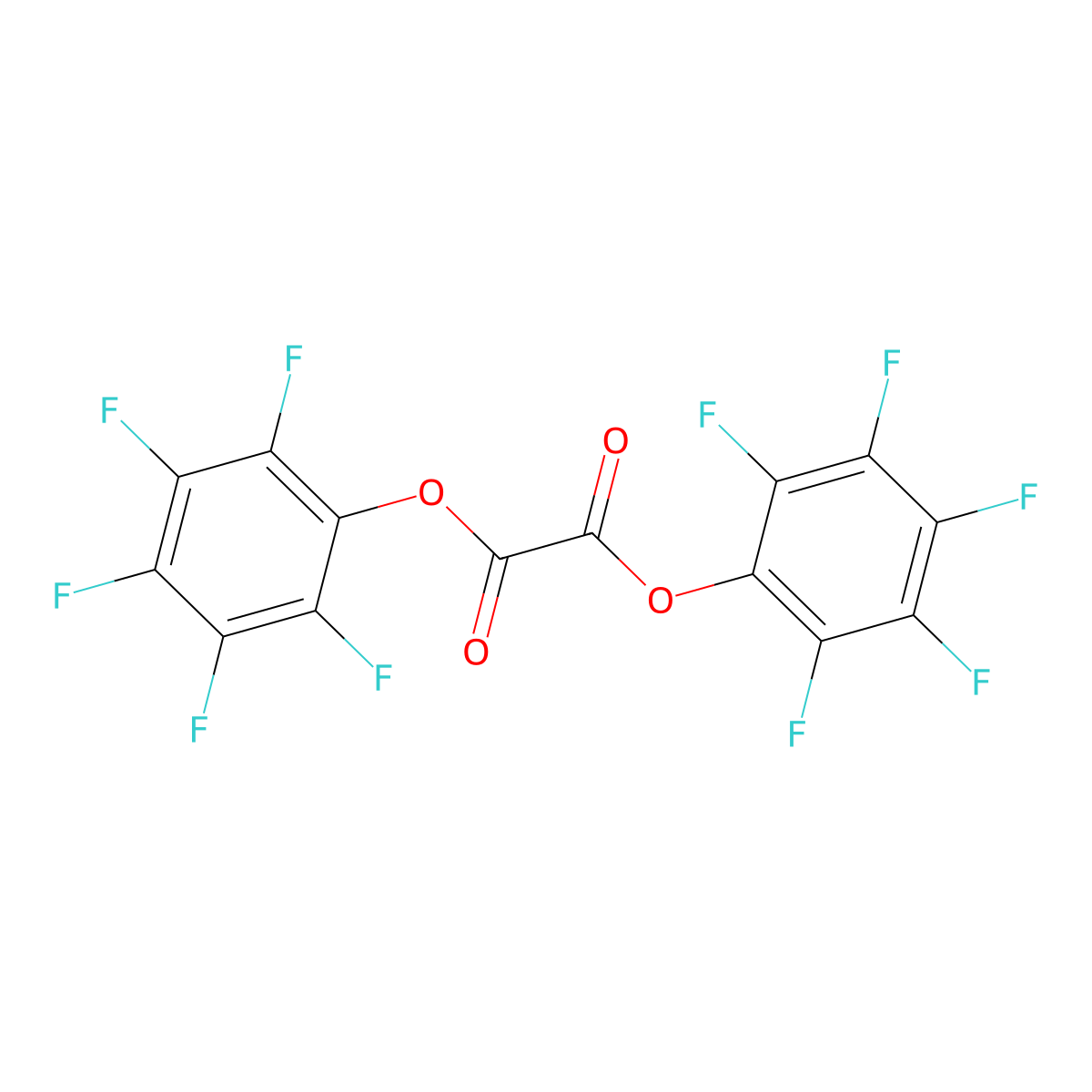 Bis(pentafluorophenyl) oxalate molecular structure, CAS 16536-48-4